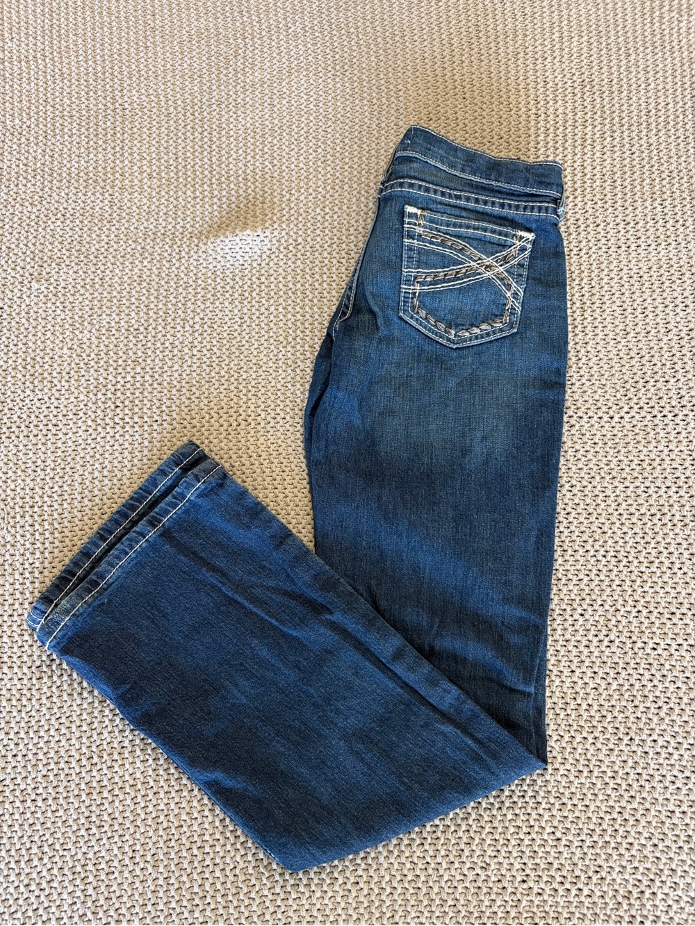 Ariat Women’s Blue Bootcut Jeans 16 Mid Rise Medium Wash Stretch 5-Pocket